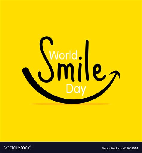 World Smile Day Poster Royalty Free Vector Image