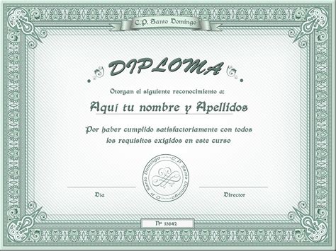 Plantillas De Diplomas Para Editar E Imprimir Gratis