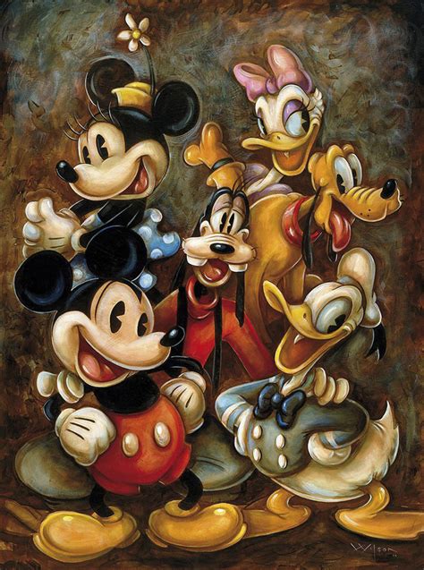 Disney Cartoon Art Oil Painting Printed On Canvas Home Decor Mickey
