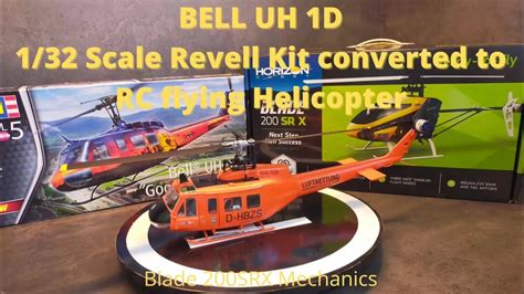 Bell Uh1 Huey 132 Scale Revell Kit Converted To Rc Flying Helicopter