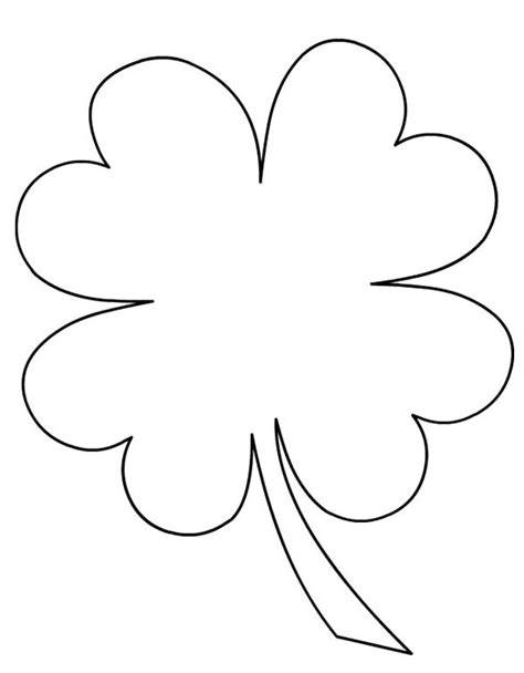 4 Leaf Clover Coloring Page Coloring Home