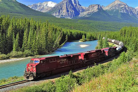Canadian Pacific Railway Train Banff Canada By Diana Robinson 500px