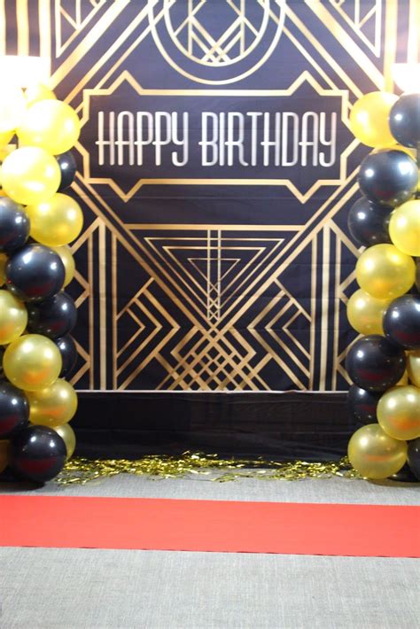 Great Gatsby Roaring S Themed Party Decor And Backdrop For An Th Birthday Total Success