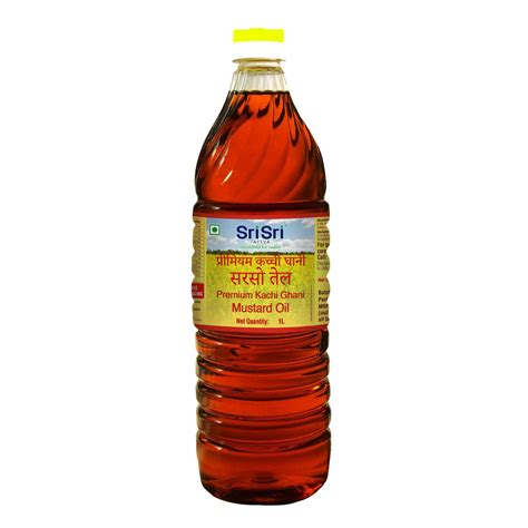 Premium Kachi Ghani Mustard Oil Bottle 1l Sri Sri Tattva