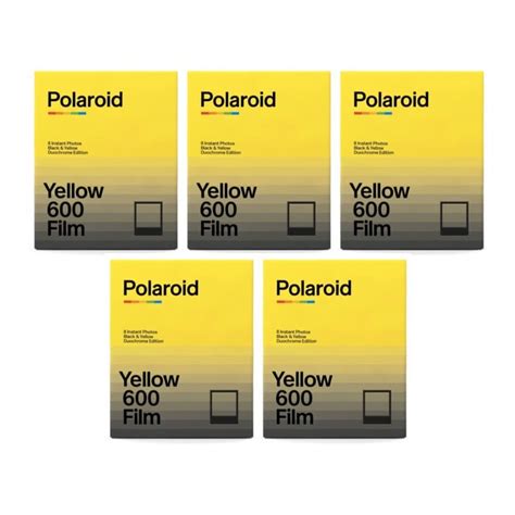 Polaroid Duochrome Film For 600 Black And Yellow Edition 5 Pack