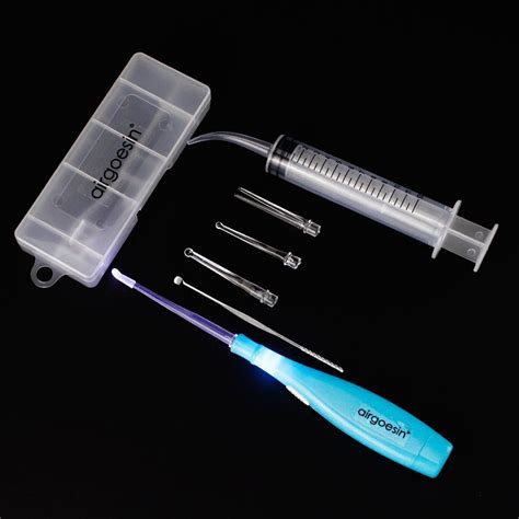 Airgoesin Lighted Tonsil Stone Remover Tool Blue 3 Tips Tonsillolith