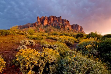 Superstition Mountains Sunset Afterglow Shutterbug