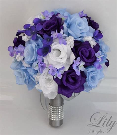 Blue And Purple Wedding Flowers Purple Wedding Flowers Bridal Party