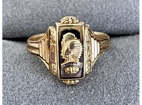 1952 Humboldt High School Josten S 10k Gold Class Ring Indian Head Size Size 6 Weighs 3 6 Grams