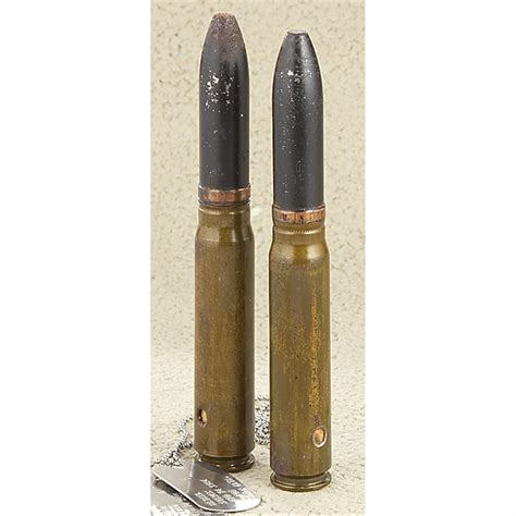 Used Us Military 20 Mm Practice Shell Brass 186314 Dummy Rounds