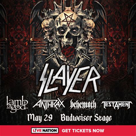 Slayer Farewell Tour 2018 W Lamb Of God Anthrax Behemoth