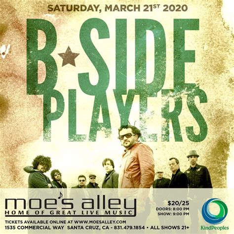 Bandsintown B Side Players Tickets Moes Alley Mar 21 2020