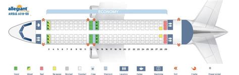 Seat Map Airbus A319 Allegiant Air Seating Chart Picture Seating Plan