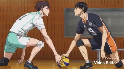 Haikyuu Oikawa And Kageyama Fight Over A Volleyball Youtube