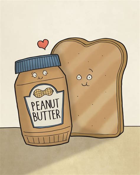 Peanut Butter and Toast Art Print by Carl Batterbee Illustration - X