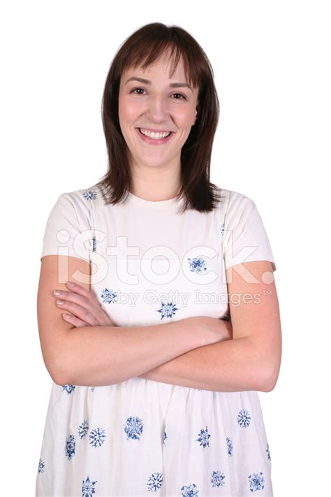 Woman Standing With Her Arms Crossed Stock Photo Royalty Free