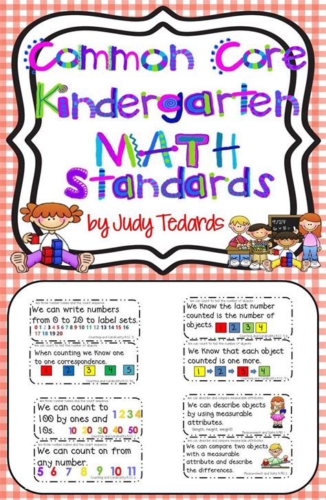 Common Core Kindergarten Math Standards Common Core Math Kindergarten
