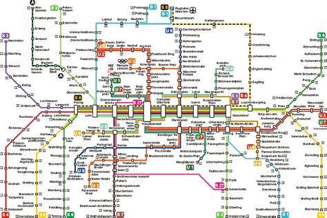 Munich Metro Map Transit Map Train Map