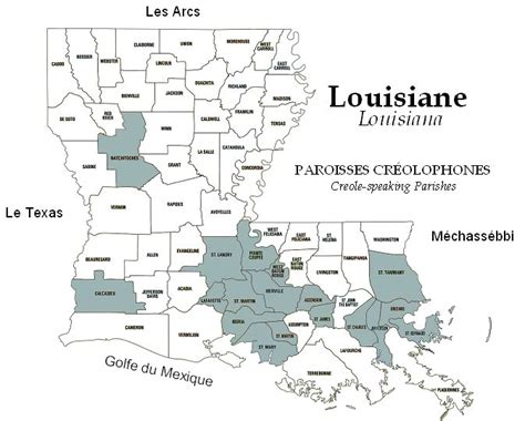 Filemap Of Creole Speaking Parishes In Louisiana Louisiana