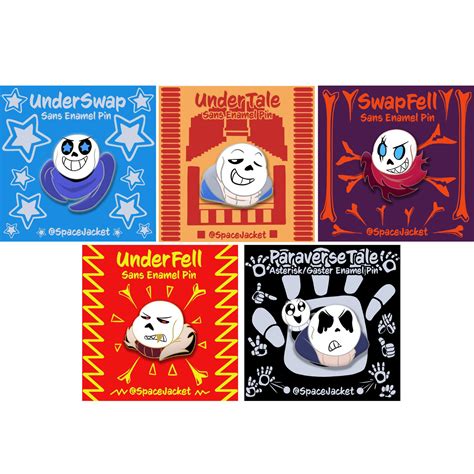 Undertale Aus Enamel Pins With Backing Card Undertale Amino