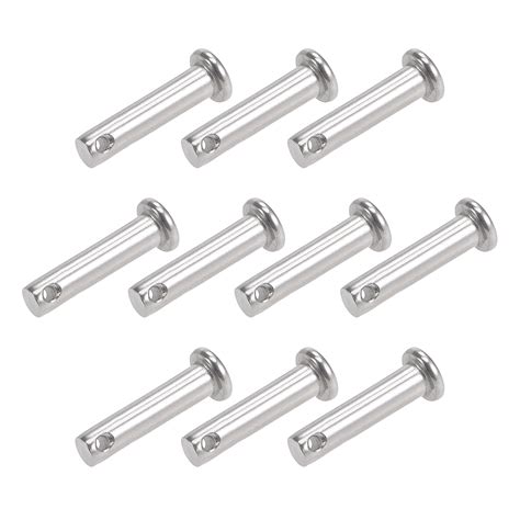 Single Hole Clevis Pins 6mm X 25mm Flat Head 304 Stainless Steel Link