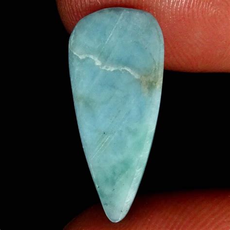 Sky Blue Larimar Natural Pear Cabochon Dominican Republic 0815cts