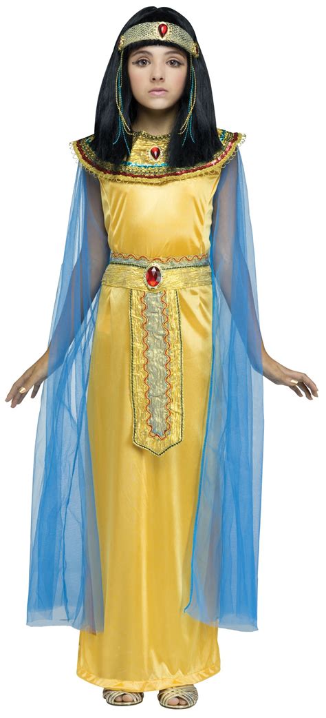 Golden Cleopatra Girls Fancy Dress Ancient Egyptian Queen Kids