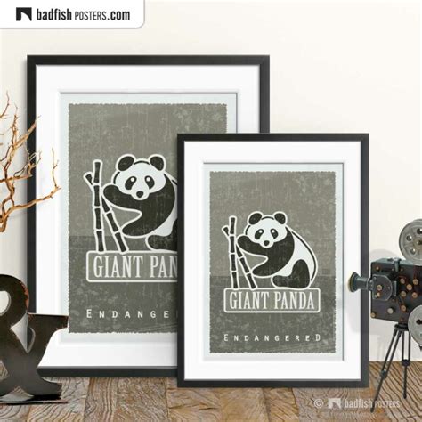 Giant Panda Endangered Poster Badfishposters