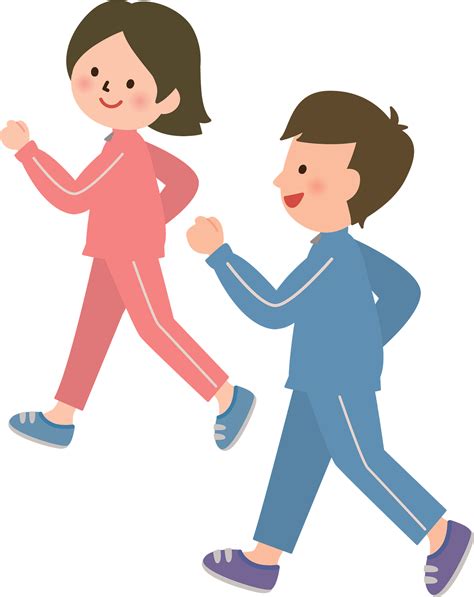 People Walking Exercise Clip Art