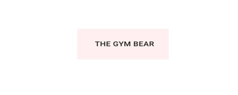 The Gym Bear Discount Code