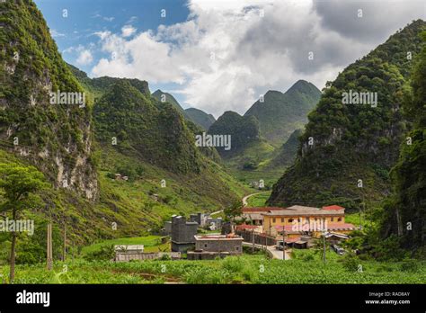 Industrial Buildings In A Small Valley Ha Giang Loop Ha Giang