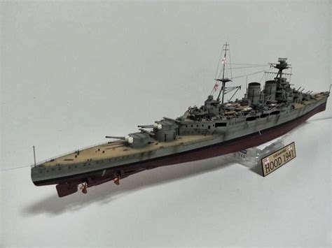 Please use a penknife to cut off the wooden deck to be pasted. Kitter's Scale Models: 1/350 H.M.S Hood