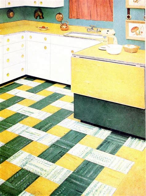 17 Striped And Checkerboard Patterned Floors From 1950s Homes Floor