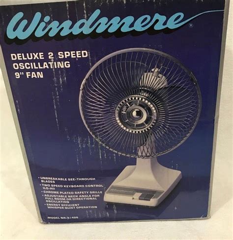 Vintage Windmere Oscillating Fan 9 Model Nr 9 Nos New Old Stock