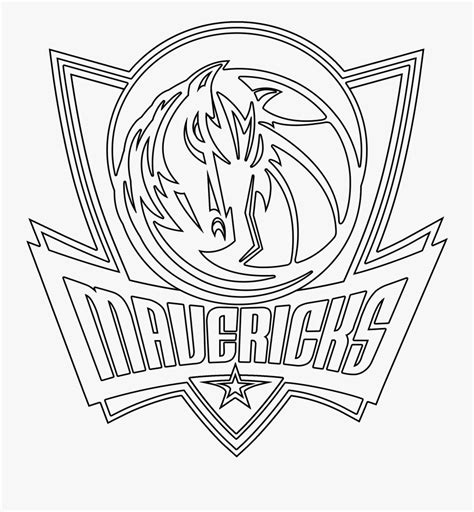 Dallas Mavericks Logo Black And White Free Transparent Clipart
