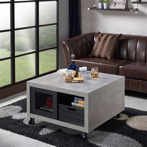 Furniture Of America Greine Contemporary Wood Square Coffee Table