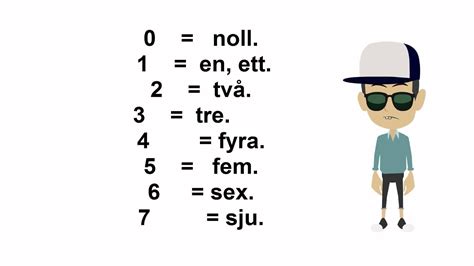 Learn Swedish Numbers Counting From 0 To 10 In Swedish Youtube