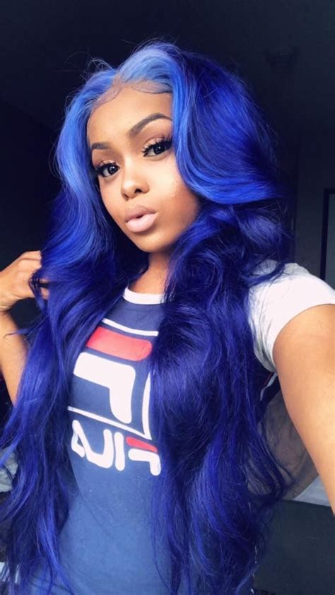 Pin By Kabuchi😊😜☺️ On Hairweavekilla Hair Styles Wig Hairstyles Blue Hair