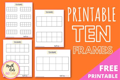10 Frame Cards Printable Pdf