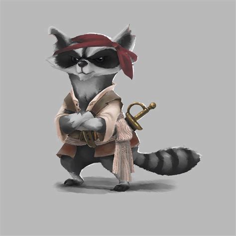 Raccoon Pirate Serina Mo Fantasy Character Art Raccoon Art Concept