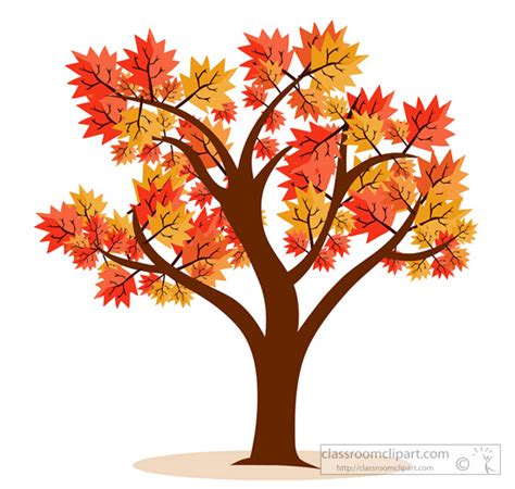 Fall Tree Seasonal Clipart Maple Tree Fall Foliage Clipartix