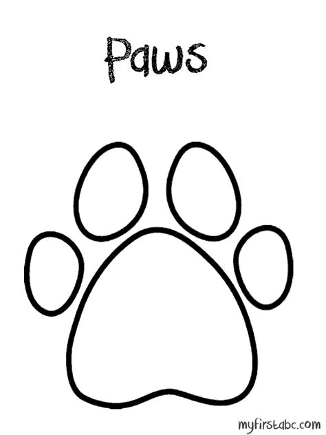 Paw Coloring Pages Coloring Home