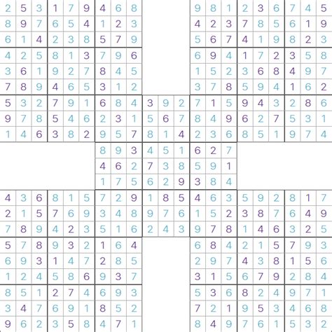 Daily Easy Samurai Sudoku Puzzle For Thursday 1st June 2023 Easy