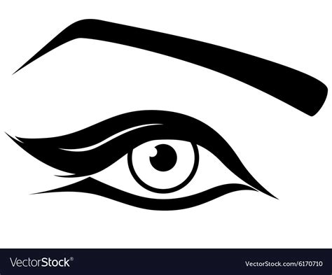 Eye Silhouette Close Up Royalty Free Vector Image