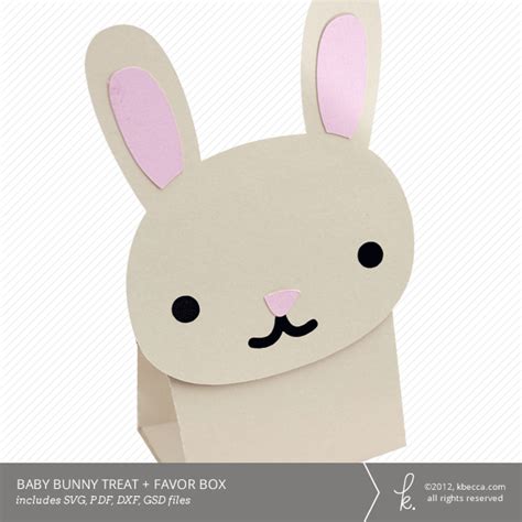 Bunny Treat + Favor Box Die Cut (SVG Included)