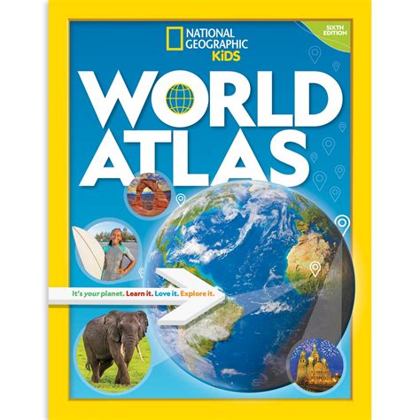National Geographic Kids World Atlas Book Sixth Edition Disney Store