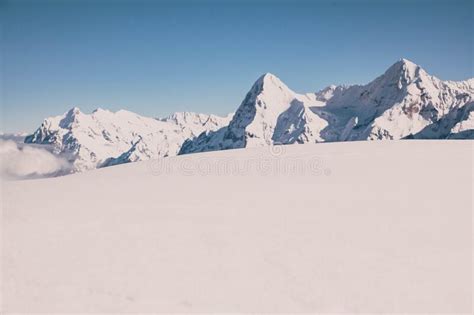 Amazing Snow Covered Peaks In The Swiss Alps Jungfrau Region From