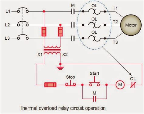Electrical Engineering World Thermal Overload Relay Circuit Operation