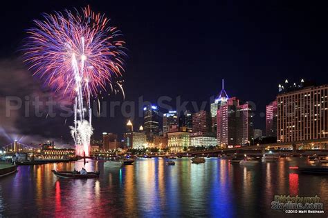 Fireworks Night In Pittsburgh Pittsburgh City