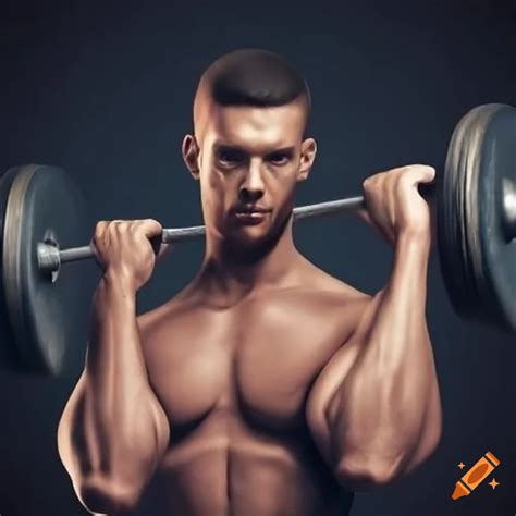 man lifting weights